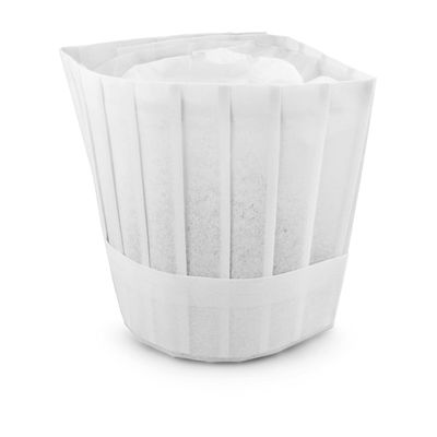 New Star Foodservice 32208 Disposable Non Woven Flat Chef Hat, 9-Inch, White, Set of 10