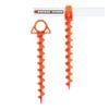 Orange Screw Ultimate Ground Anchors: Heavy Duty Screw-in Tent Stakes for High Wind, Sand, Canopies, and Camping - Made in USA, Included T-Grip Tool - (Large, 2 Pack, Orange) view 1