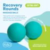 RAD Recovery Rounds - Extra Soft Yoga Deep Tissue Massage Ball Set Myofascial Release Balls for Feet, Back, Neck, Legs & Arms Trigger Point & Mobility Therapy (2-Pack) view 2