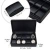 TIMELYBUYS 10 Watch Briefcase Black Carbon Fiber Zippered Travel Storage Case 50MM Father's Day view 2
