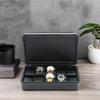 TIMELYBUYS 10 Watch Briefcase Black Carbon Fiber Zippered Travel Storage Case 50MM Father's Day view 3