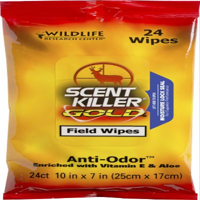 Wildlife Research Scent Killer Field Wipes (24 Pack), Gold (1295)