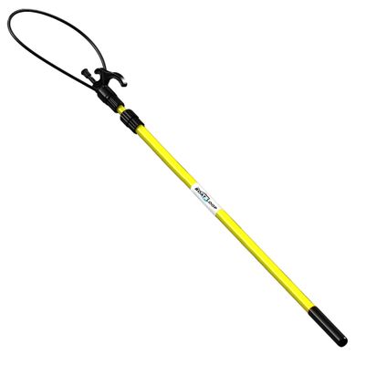 Boat Loop Extendable Yellow Fiberglass Boat Pole with Flexible XL Loop & Quick-Lock System - Selectable Pole Length with Rubber Guard for Docks - Marine Rope Hook & Line Handling Tool