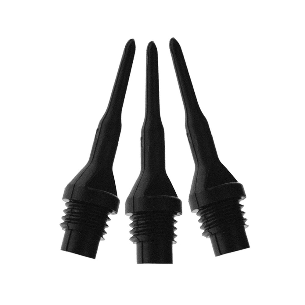 Viper by GLD Products Dart Accessory: Tufflex II 1/4" Thread Soft Tip Dart Points, Black, 100 Pack (37-1607-01)