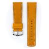 Hirsch Mariner Leather Watch Strap - Golden Brown - L - 20mm / 18mm - Shiny Silver Buckle - Water Resistant Calf Leather Band view 2
