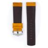 Hirsch Mariner Leather Watch Strap - Golden Brown - L - 20mm / 18mm - Shiny Silver Buckle - Water Resistant Calf Leather Band view 3