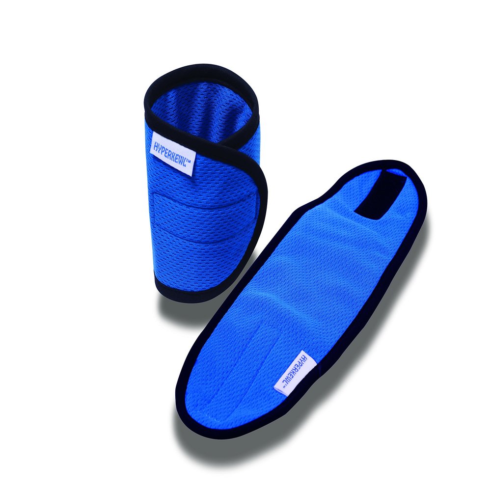 HyperKewl 6573-BL Evaporative Cooling Wrist Wrap, Provides 5-10 Hours of Cooling Relief Per Soaking, 12 Pairs Per Case, Blue