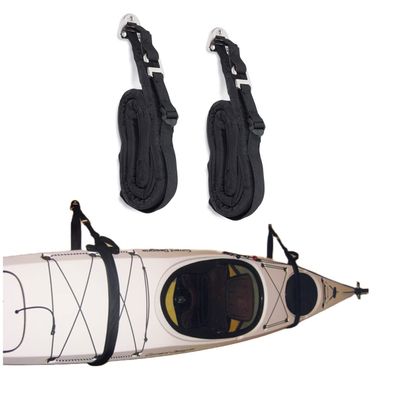 Suspenz Kayak Canoe Stand Up Paddle Board SUP Hanger, DLX Strap Storage System Padded, Black, 36" (40-4011)