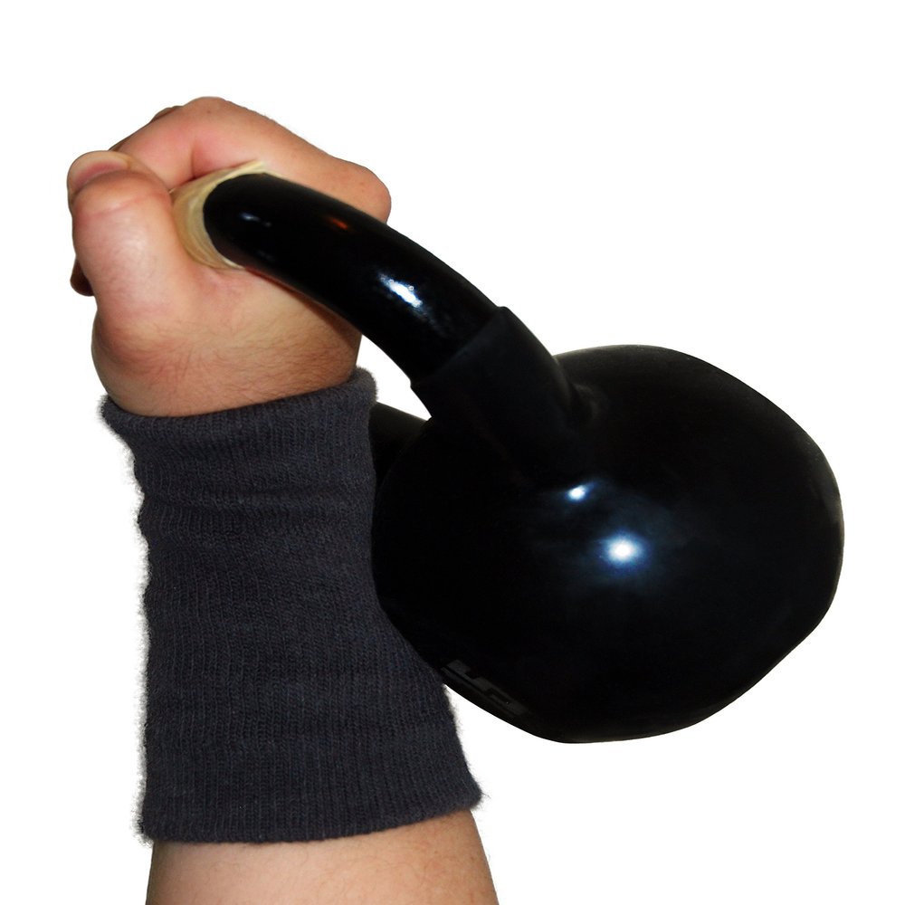 Kettlebell Wrist & Forearm Guards | Impact-Absorbing Wristbands for Kettlebell Training | Protects from Bruises | Breathable & Sweat-Wicking | Unisex Stretch Fit | One Size Fits All (Pair)