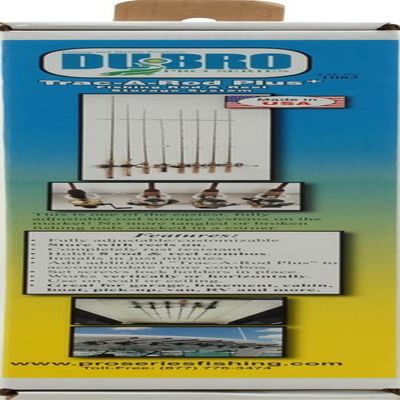 DU-BRO Fishing Trac-A-Rod Plus Storage System, Fully Adjustable, Holds 8 Rods with Reels on, 33,125",Silver/White (Pack of 1)