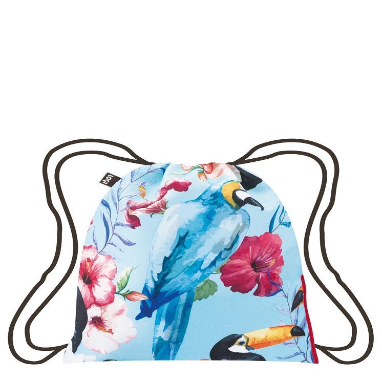LOQI Wild Birds Backpack, Blue