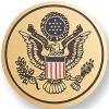 SHOP AWARDS AND GIFTS 2 Inch Round United States US Medallion Thin Metal Decal Sticker, Peel and Stick Back, Pack of 5, United States of America Seal view 1