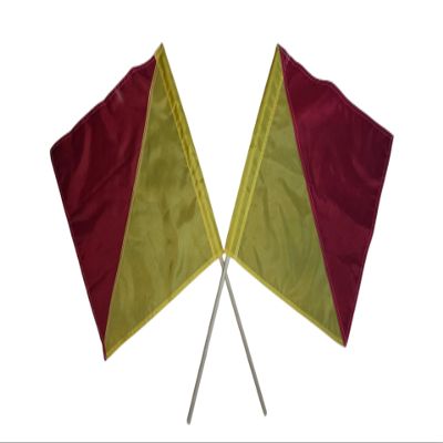 Semaphore Signal Flag Red and Yellow Set Of 2, Mounted