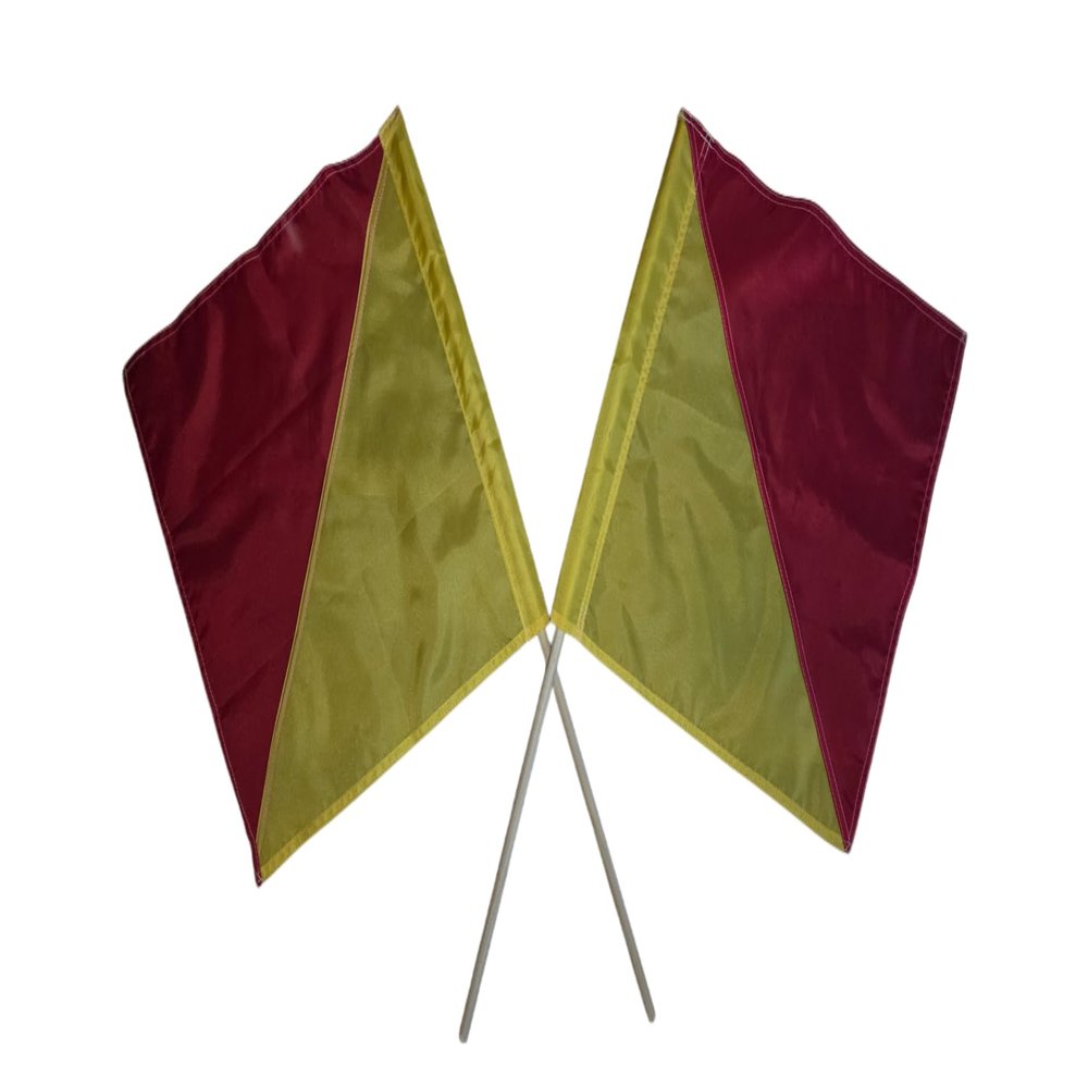 Semaphore Signal Flag Red and Yellow Set Of 2, Mounted