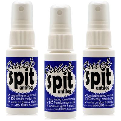 JAWS, Premium Anti-Fog Spray for Eye Glasses, Mirrors, Plastic Windows, Swim Goggles, Diving Masks - Quick and Long-Lasting Glass Anti Fog Quick Spit Spray, 1 oz. (pack of 3)