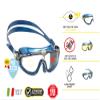 Cressi Skylight Swim Goggles - Black/Black/Black - Mono-Lens Wide-View Swim Mask - Anti Fog Water Goggles, Strap for Triathlon Gear view 2