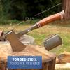 Estwing Sportsman's Axe - 14" Camping Hatchet with Forged Steel Construction & Genuine Leather Grip - E24A view 3