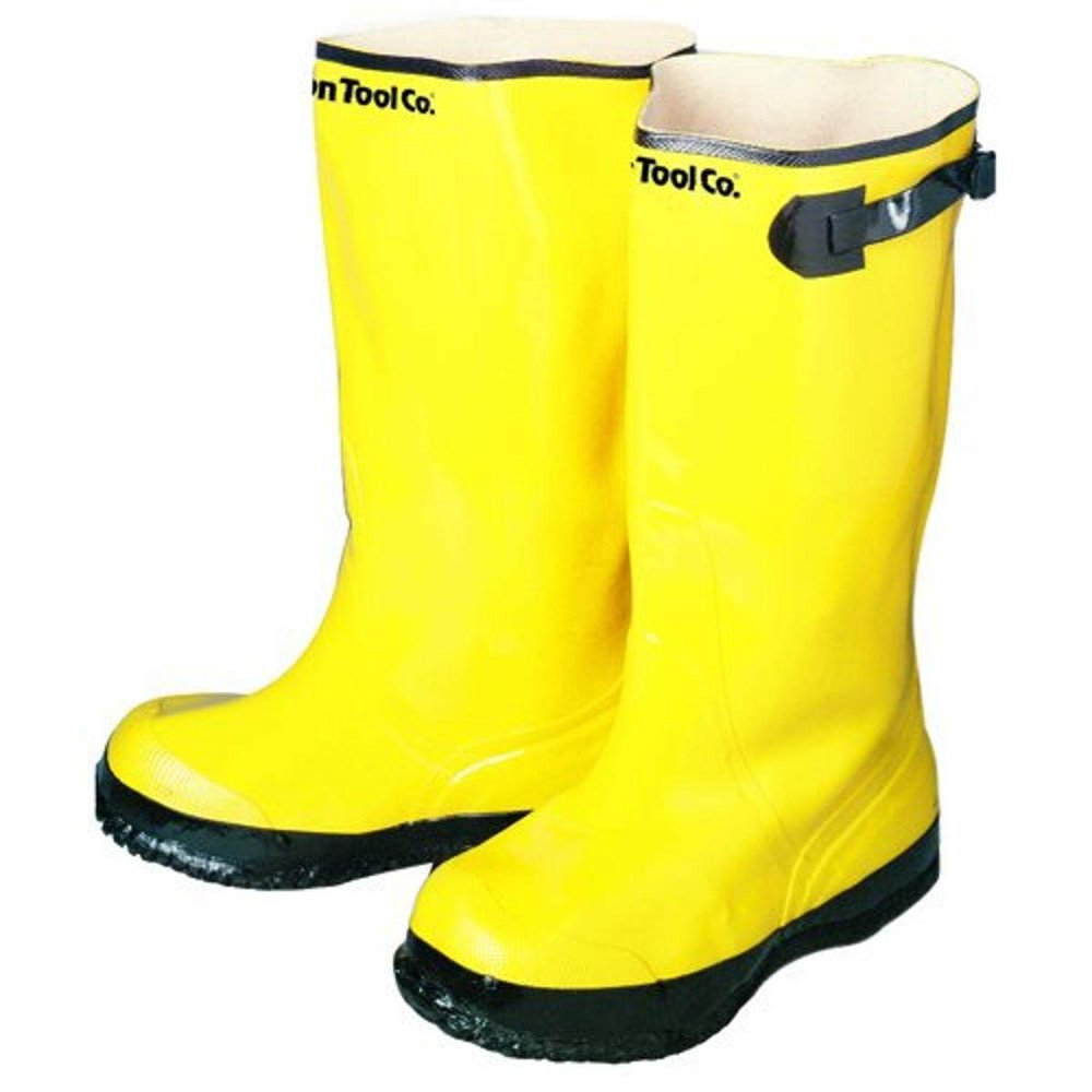 Bon Tool 84-936 Heavy Duty Rubber Contractor's Overshoe Boot, Size-18, Yellow
