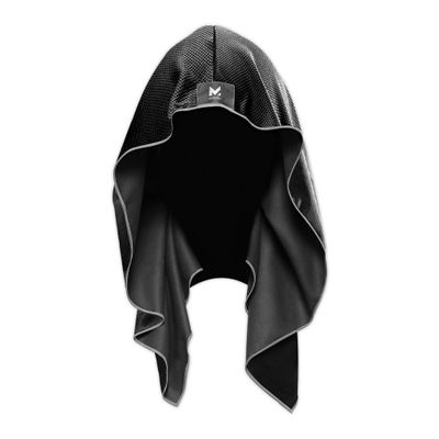 MISSION Cooling Hoodie Towel- Sport Hood Towel, Cools when Wet, UPF 50, Contours Your Head to Stay in Place- Black