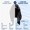 MISSION Cooling Hoodie Towel- Sport Hood Towel, Cools when Wet, UPF 50, Contours Your Head to Stay in Place- Black view 3