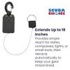 Scuba Choice Scuba Diving Rebounding Style Compact Locking Retractor, Extends Upto 18" view 3