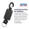 Scuba Choice Scuba Diving Rebounding Style Compact Locking Retractor, Extends Upto 18" view 4