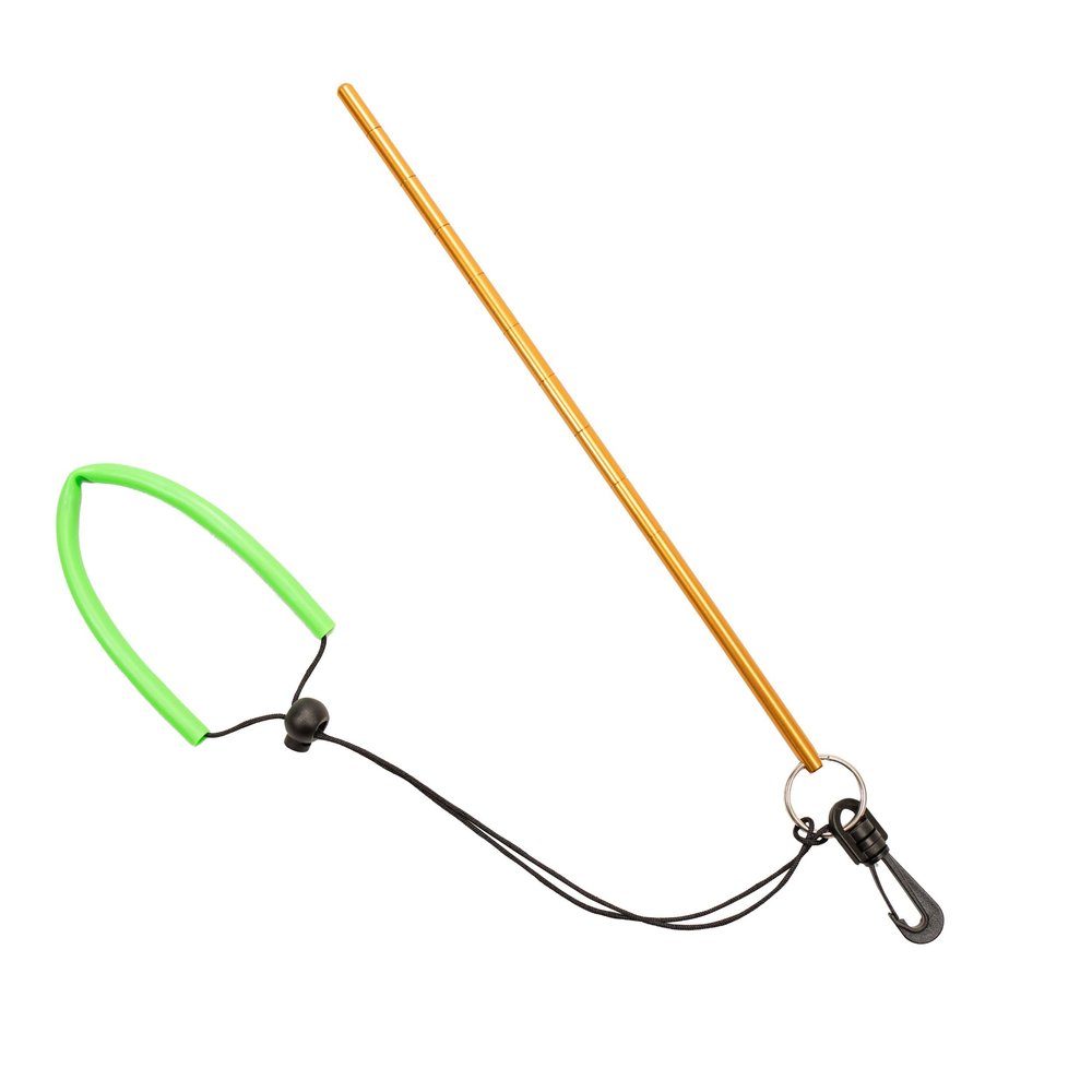 Scuba Choice 13" Aluminum Lobster Tickle Pointer Stick with Measurement & Lanyard, Gold  8mm Diameter, Durable Lightweight Tool for Diving, Spearfishing & Underwater Exploration