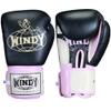 Windy Leather Muay Thai Training Sparring Gloves, 16-Ounce, Black view 2
