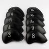 Craftsman Golf 10pcs Black Skull Thick Pu Synthetic Leather Golf Iron Head Covers Set Headcover Skull Fit All Brands Callaway, Ping, Taylormade, Cobra, Etc. view 2