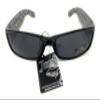 Locs Mens Hardcore Wrap Around Sunglasses with Bandana Print Inside, Black - Black Inside, Medium view 3