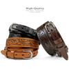 10578 Western Floral Tooled Engraved Genuine Full Grain Leather Ranger Belt (Tan, 42) view 3