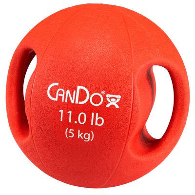 CanDo 505041 Molded Dual-Handle Medicine Ball, 11lb