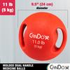 CanDo 505041 Molded Dual-Handle Medicine Ball, 11lb view 2
