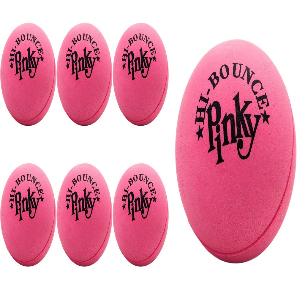 JA-RU Hi Bounce Pinky Ball (6 Balls) Solid Pink Rubber Bouncy Balls for Kids, Outdoor Playground Toys, Stress Relief Toy & Massage Balls, Bulk Party Favors & Classroom Prizes. 976-6p