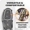 Yaktrax Diamond Grip (Med) - Full-Foot Traction on Ice, Snow, & Multi-Terrain Surfaces - Swiveling Diamond Bead Grip Points - Cold-Resistant Easy On/Off Elastic Upper Band view 3