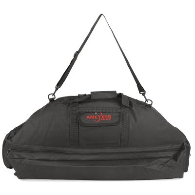37"/45" Archery Compound Bow Case Soft Padded Bow Holder Canves Compound Bow Carry Bag with Adjustable Strap for Hunting Training (Black, 115)