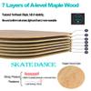 AsFrost Portable Roller Road Drift Skates Plate with Cool Maple Deck Anti-Slip Board Split Skateboard with PU Wheels High-end Bearings (Single Pattern) view 3