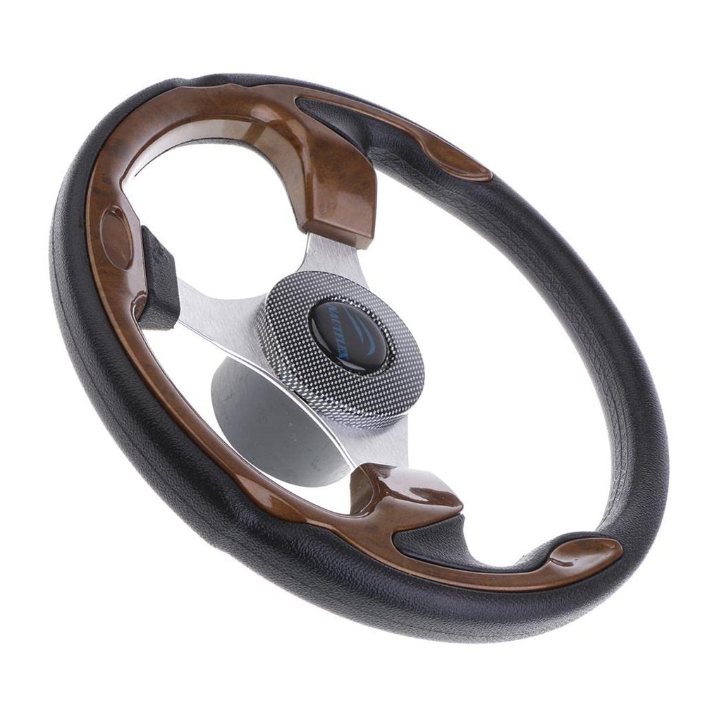 Baoblaze Universal 320mm 3 Spoke 3/4'' Boat Steering Wheel for Marine Yacht Pontoon Boat Rib Speedboat Cruiser Fishing Inboard