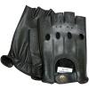 Prime Fingerless Driving Gloves Soft Cow Napp Leather Weight Lifting Gloves 309 (Black, S) view 1