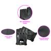 Prime Fingerless Driving Gloves Soft Cow Napp Leather Weight Lifting Gloves 309 (Black, S) view 4