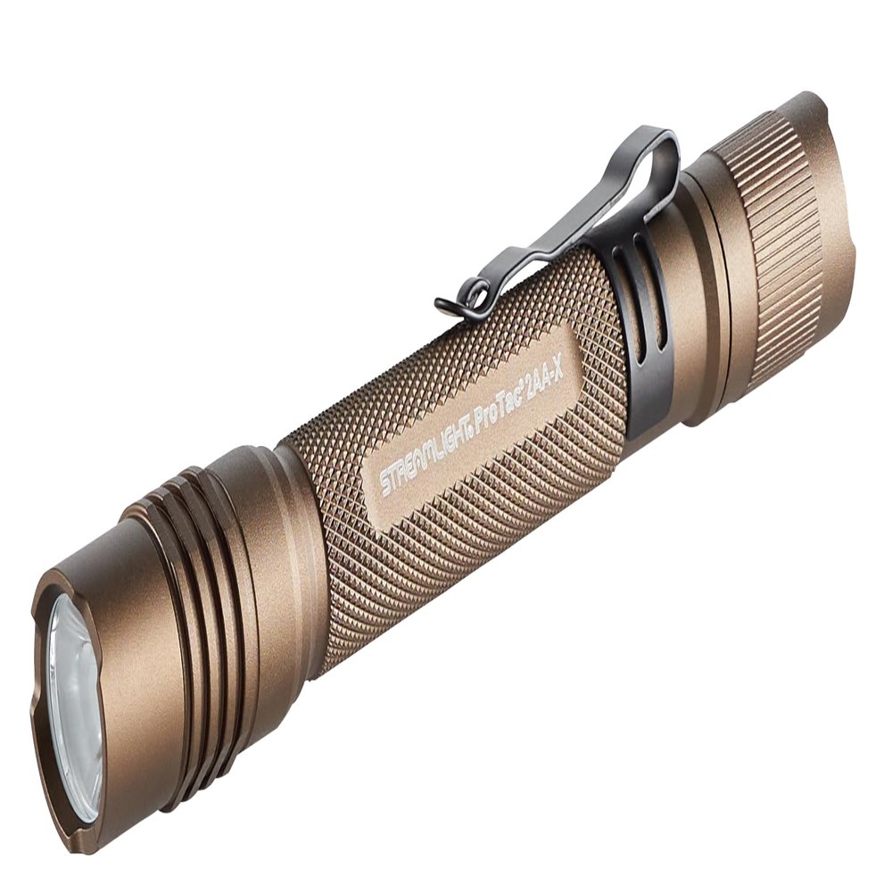 Streamlight 88072 ProTac 2AA-X 270-Lumen Multi-Fuel Personal Carry Tactical Flashlight with Alkaline Batteries, Coyote