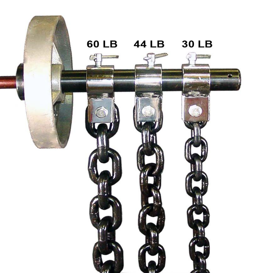 Ader Barbell Olympic Weight Lifting Chain Set (Black, 30lb+45lb)