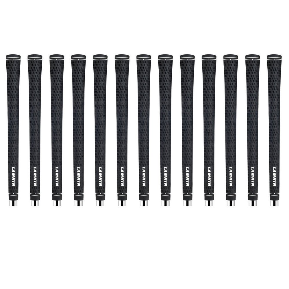 Lamkin Crossline Black Undersize 13 Piece Golf Grip Bundle (
