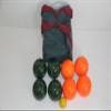 BuyBocceBalls Listing - Made in USA, Premium Quality Tournament Bocce Set - 110mm Orange and Dark Green Balls, Nylon Bag, 998 Grams (2 lbs. 3.2 oz.). Various Bag Colors view 1
