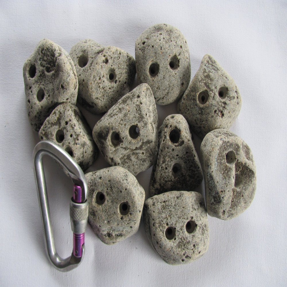 Rocky Mountain Climbing Holds. 10 Screw on Foot Jibs.