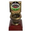 Fantasy Football Toilet Bowl Loser Trophy with 3 Lines of Custom Text view 1