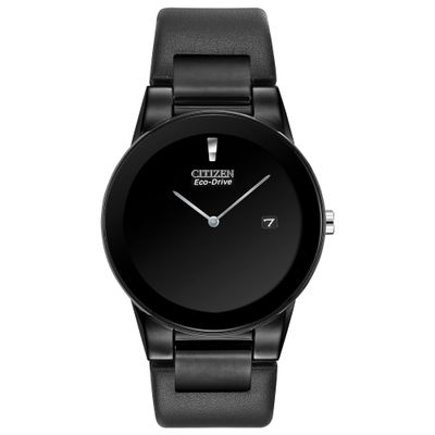 Citizen Men's Eco-Drive Modern Axiom Watch in Black IP Stainless Steel, Black Dial (Model: AU1065-07E)
