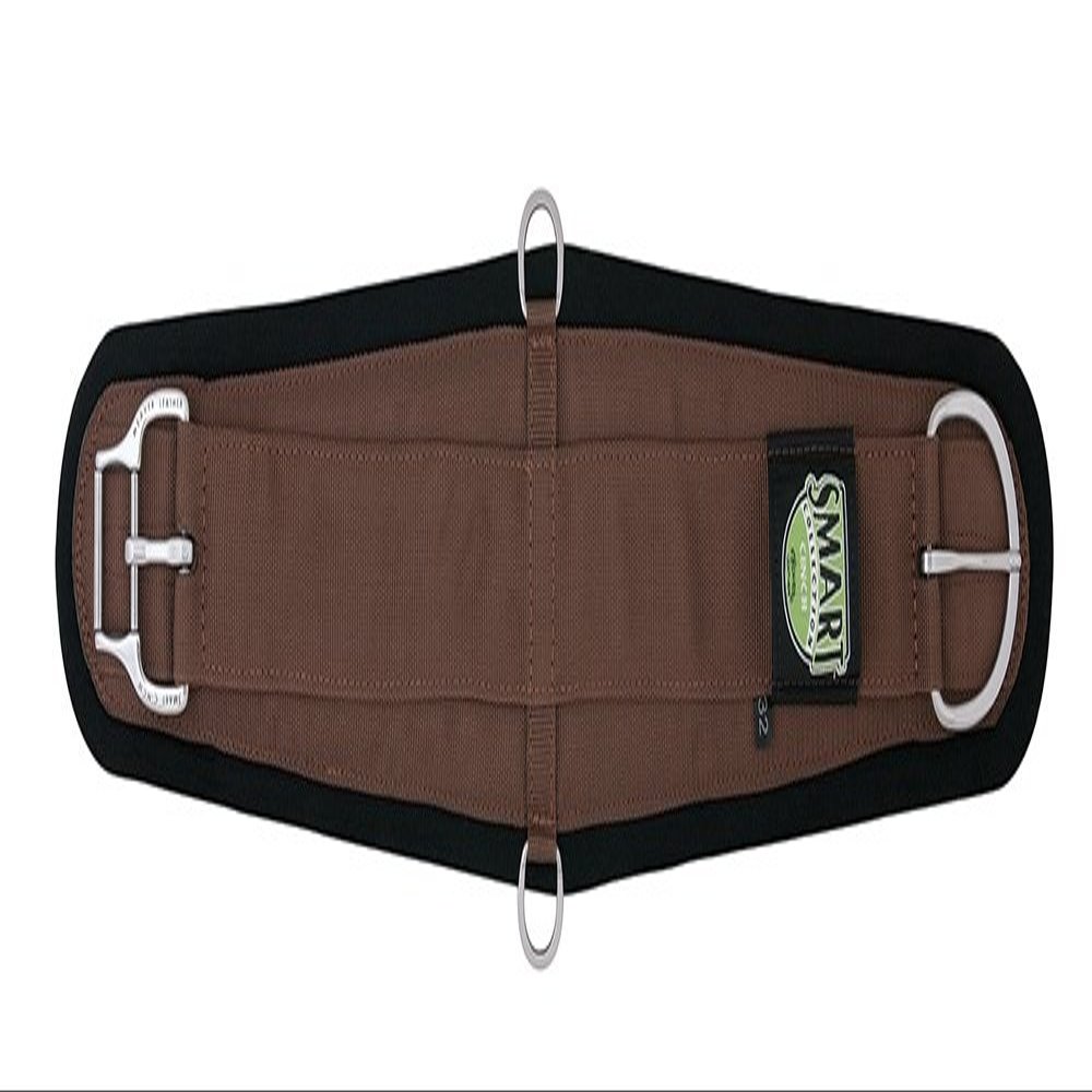 Weaver Leather Felt Lined Roper Smart Cinch with Roll Snug Cinch Buckle, Brown, 28"