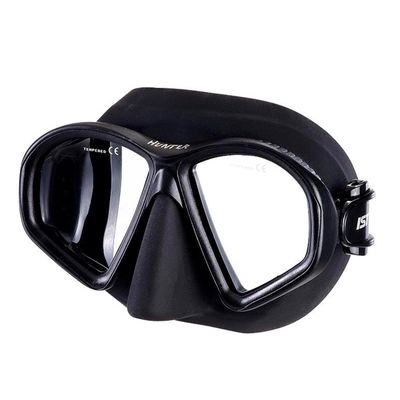 IST MP203 Hunter Twin Tinted Lens Low Volume Diving Snorkeling Spearfishing Mask- Black