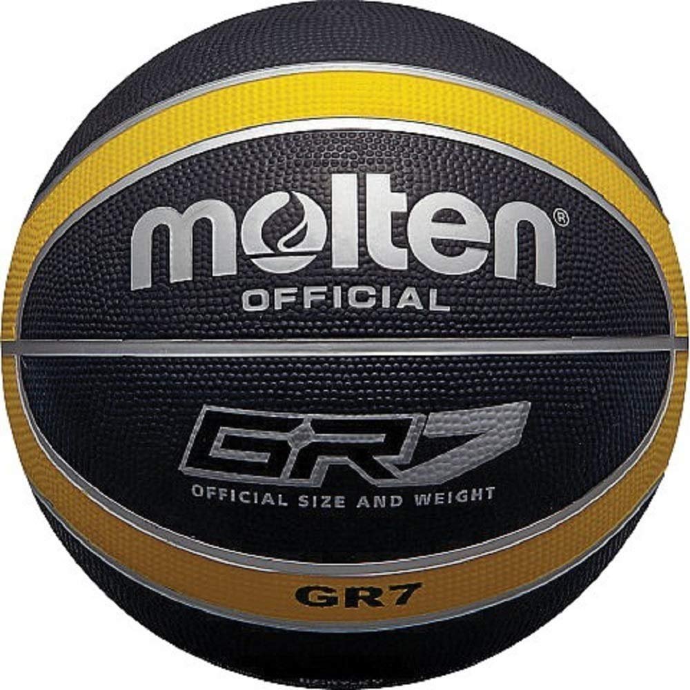 Molten Official Black/Yellow Rubber Basketball - Size 5